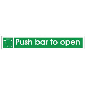 Push Bar To Open - Vinyl (600mm x 100mm) PBTOV